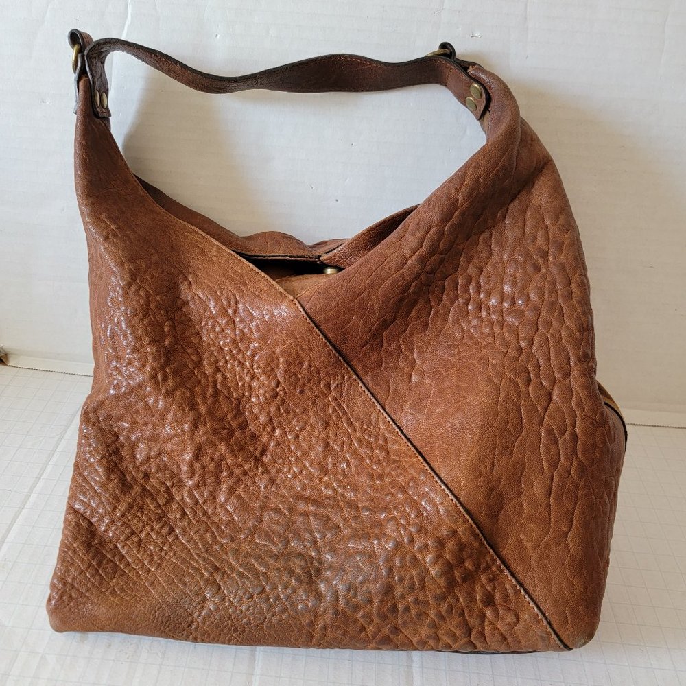 Sundance Brown Leather Oragami Hobo style bag